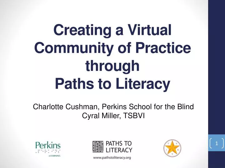 creating a virtual community of practice through paths to literacy