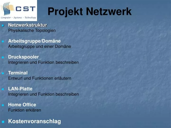 projekt netzwerk