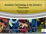 Assistive Technology in the Inclusive Classroom - slide 1
