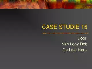 case studie 15