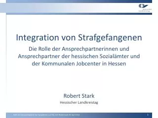 integration von strafgefangenen
