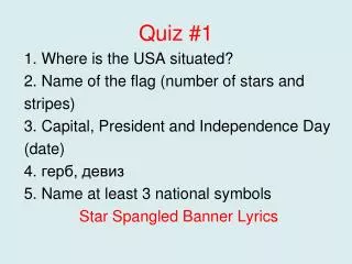 Quiz #1