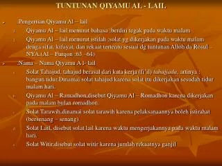 tuntunan qiyamu al lail