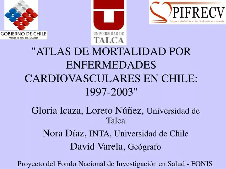 atlas de mortalidad por enfermedades cardiovasculares en chile 1997 2003