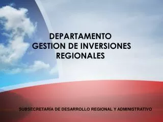subsecretar a de desarrollo regional y administrativo