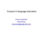Corpora in language education - slide 1