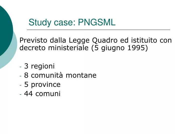 study case pngsml