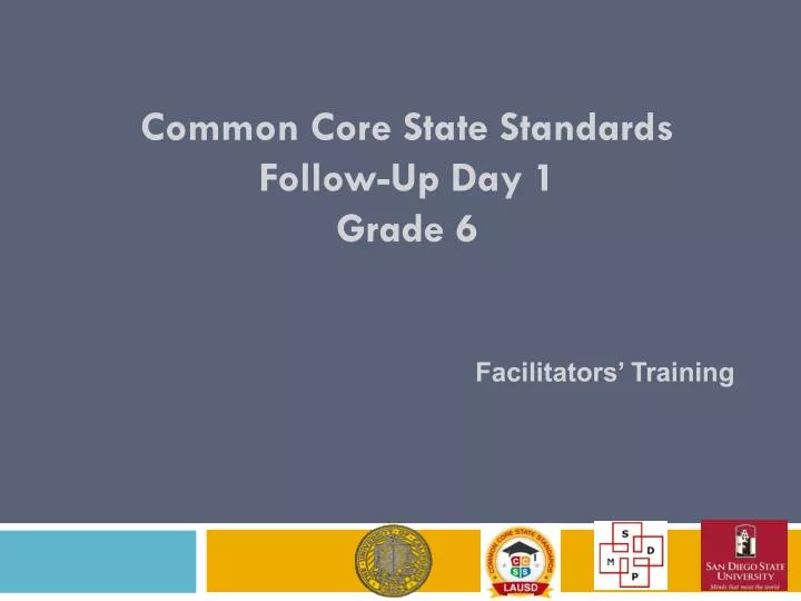 common core state standards follow up day 1 grade 6