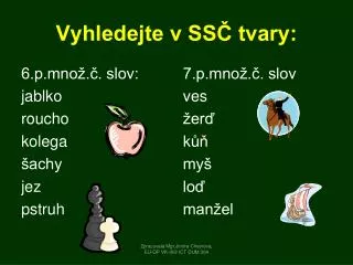 vyhledejte v ss tvary