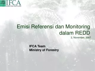 emisi referensi dan monitoring dalam redd