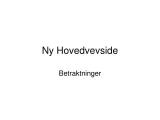ny hovedvevside
