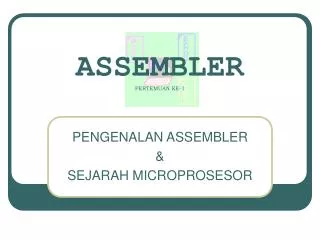 assembler pertemuan ke 1