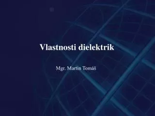 vlastnosti dielektrik