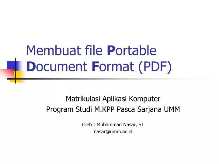 membuat file p ortable d ocument f ormat pdf
