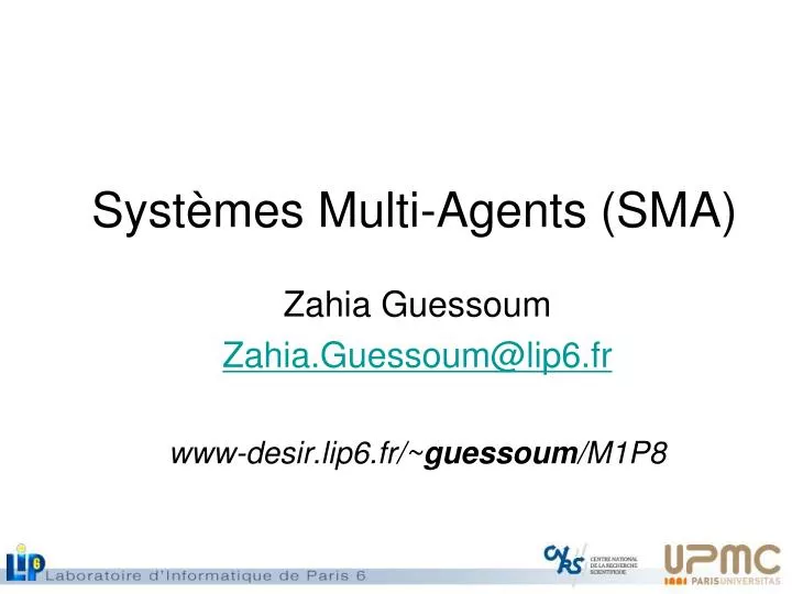 syst mes multi agents sma