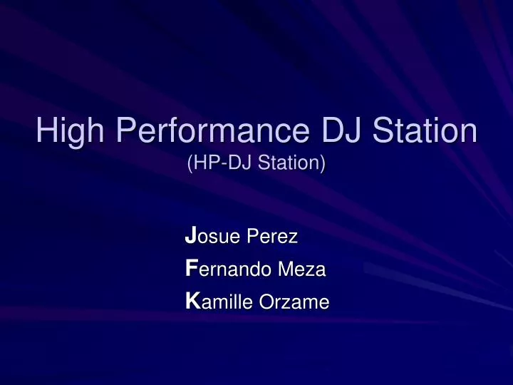 high performance dj station hp dj station