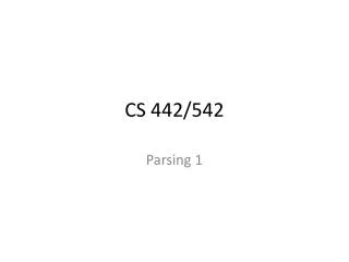 cs 442 542