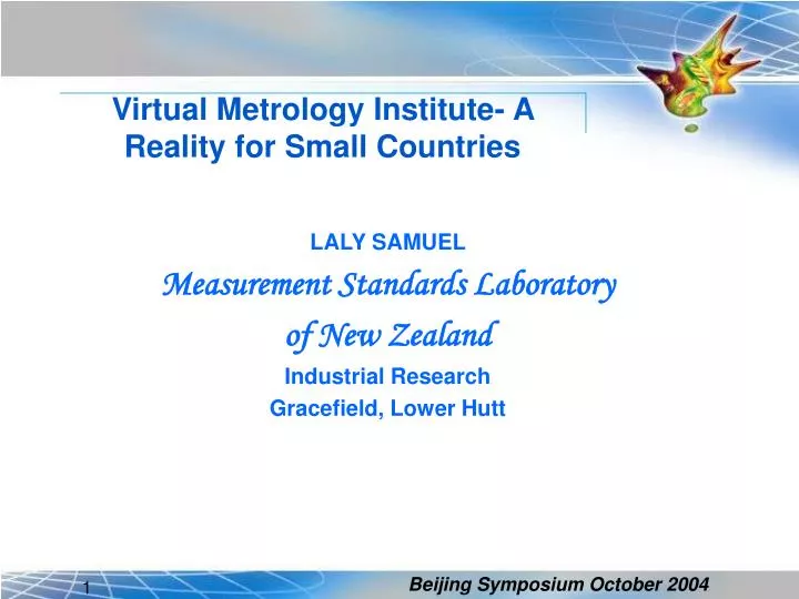 virtual metrology institute a reality for small countries