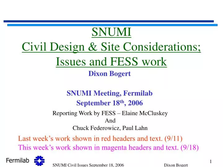 snumi civil design site considerations issues and fess work