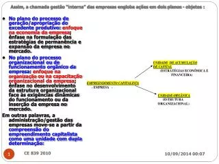 assim a chamada gest o interna das empresas engloba a es em dois planos objetos