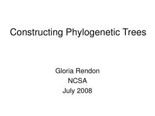 Constructing Phylogenetic Trees