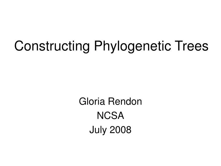constructing phylogenetic trees