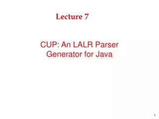 Lecture 7