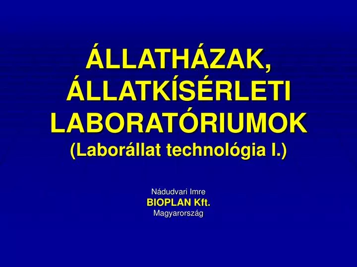 llath zak llatk s rleti laborat riumok labor llat technol gia i