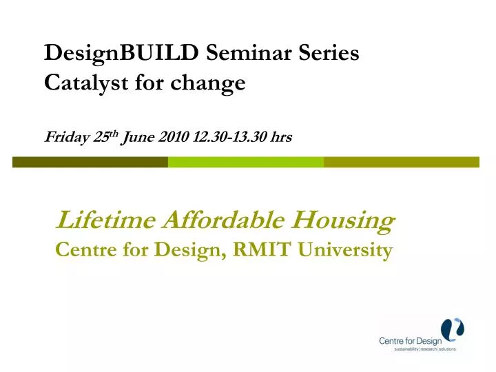 lifetime affordable housing centre for design rmit university