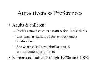 Attractiveness Preferences