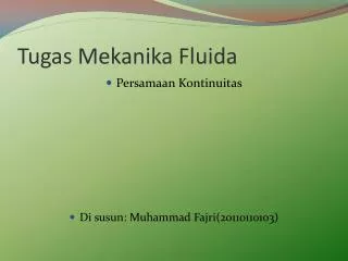 PPT - Mekanika Fluida PowerPoint Presentation, Free Download - ID:4513265