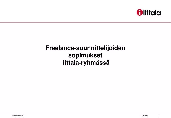 freelance suunnittelijoiden sopimukset iittala ryhm ss