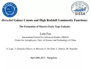 Lulu Fan International School for Advanced Studies (SISSA)