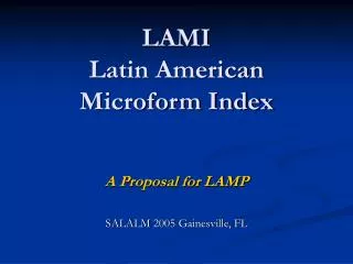 LAMI Latin American Microform Index