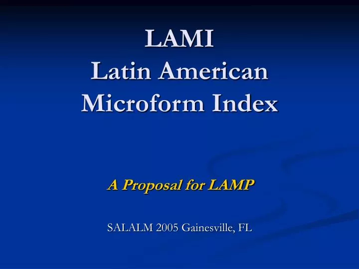lami latin american microform index