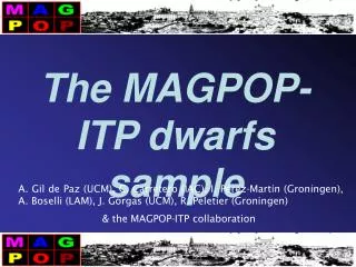 The MAGPOP-ITP dwarfs sample