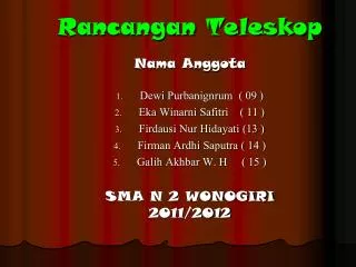 rancangan teleskop