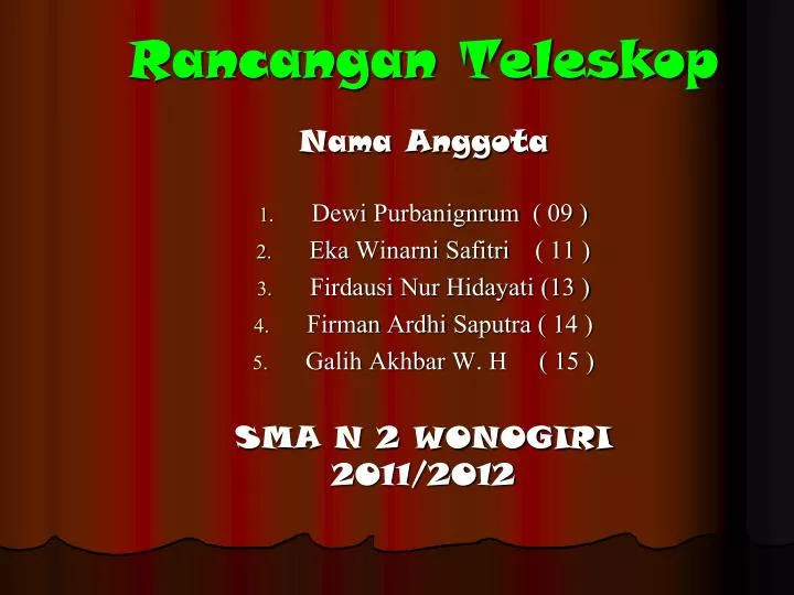 rancangan teleskop