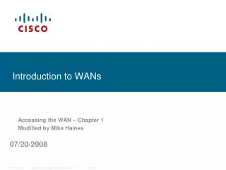 Introduction to WANs