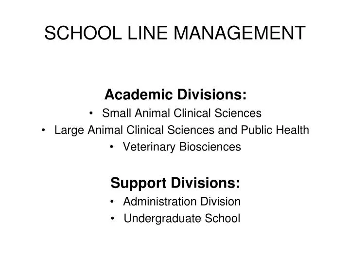 school line management