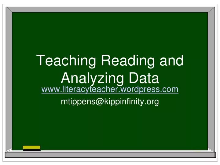teaching reading and analyzing data