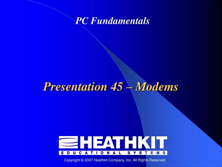 presentation 45 modems