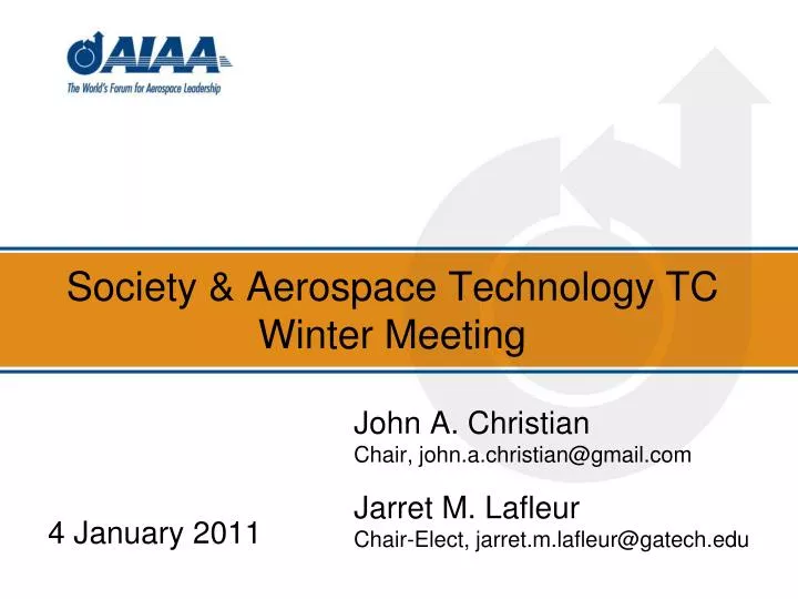 society aerospace technology tc winter meeting