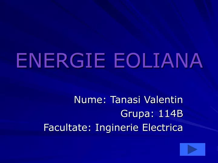 energie eoliana