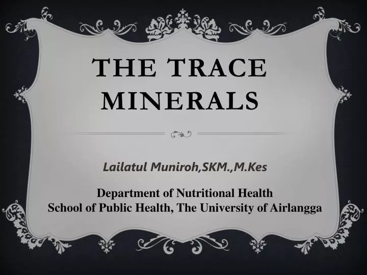 the trace minerals