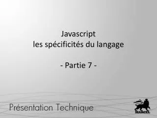 javascript les sp cificit s du langage partie 7