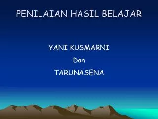 penilaian hasil belajar