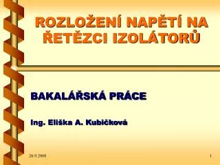 rozlo en nap t na et zci izol tor