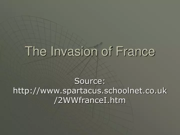 the invasion of france