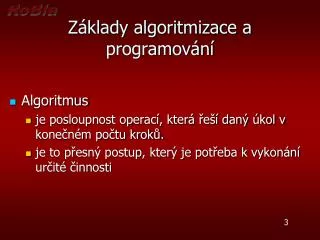 z klady algoritmizace a programov n